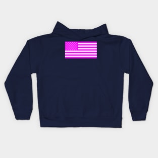 American Flag (Pink) Kids Hoodie